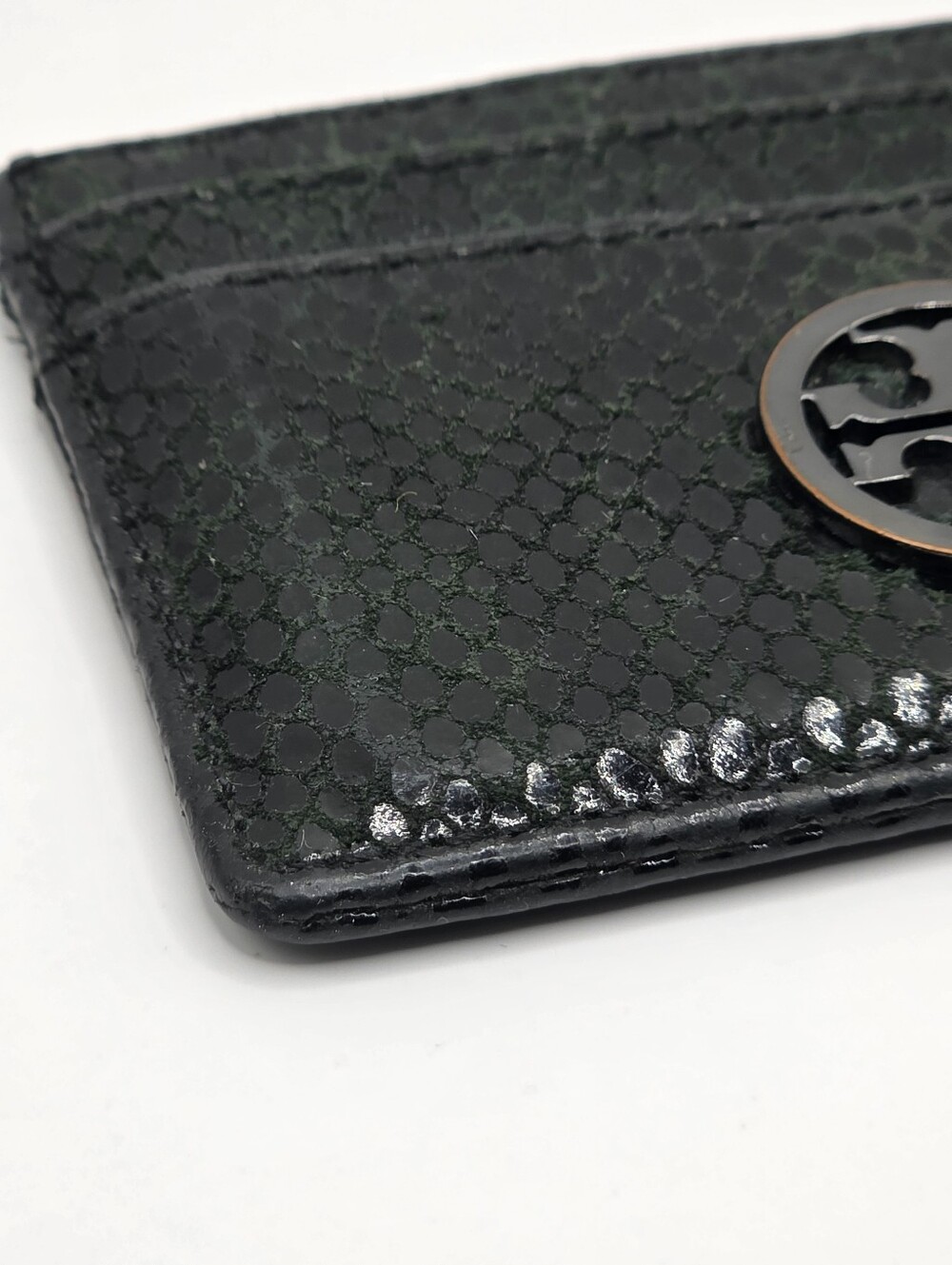 Tory Burch Python Print Embossed Card Holder - Picture 7 of 7